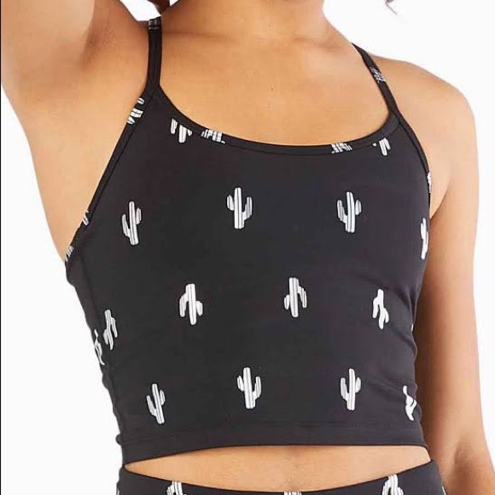 Beyond yoga slim racerback cropped tank cactus XS NWT